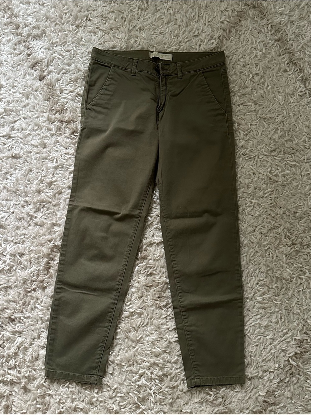 Zara Olive Green Jeans